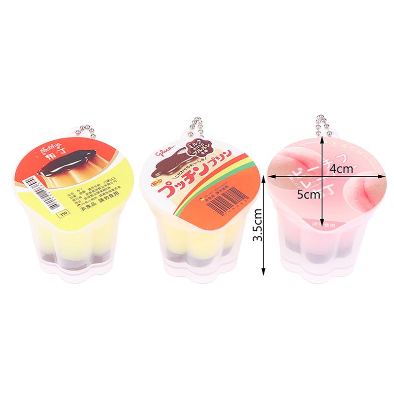 Новинка Подвеска в виде пудинга Еда Игрушка Снижение давления Брелок Аромат Антистресс Непоседа Снятие стресса Рюкзак Декор Детские игрушки