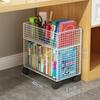 Removable Bookshelf Under Desk Shelf Classroom Floor Book Organizer Desk Side Trolley for Students Storage Bookcase with Wheels