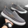New Men Canvas Shoes Platform Slip On Breathable Casual Shoes Summer Home Outdoor Wear Soft Sole Walking Sneakers Zapatos Hombre