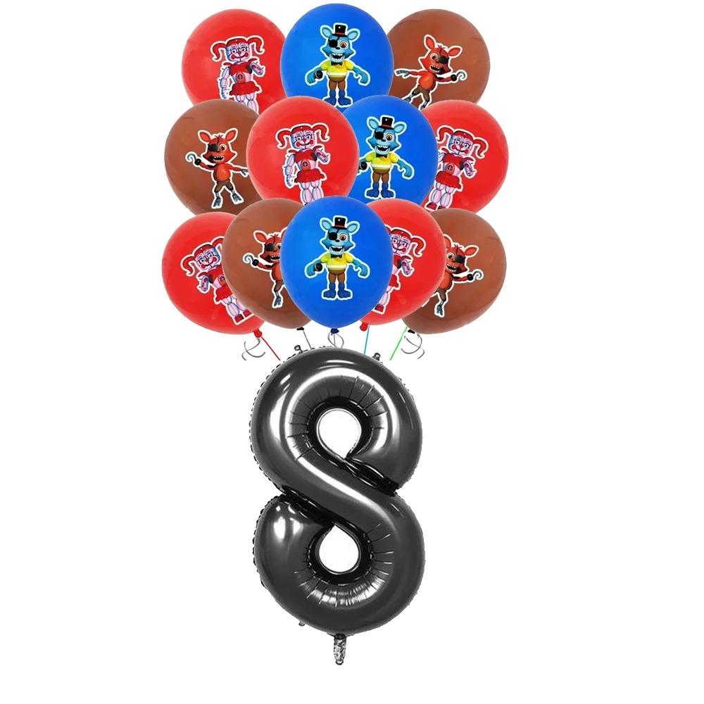 FNAF Пять Ночей с Фредди Украшения для Дня Рождения Воздушные Шары Тарелки Баннер Набор Посуды для Праздника Малыша Подарки для Детей