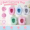 Plush Doll Carrying Bag Polka Dot Doll Outing Bag Portable Plush Doll Protective Pouch