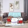 Soft BlanketKids Adult Decorative Bubu Dudu Christmas Throw Blanket  Flannel Bedspread For Bedroom Fashion Sofa Bed Cover