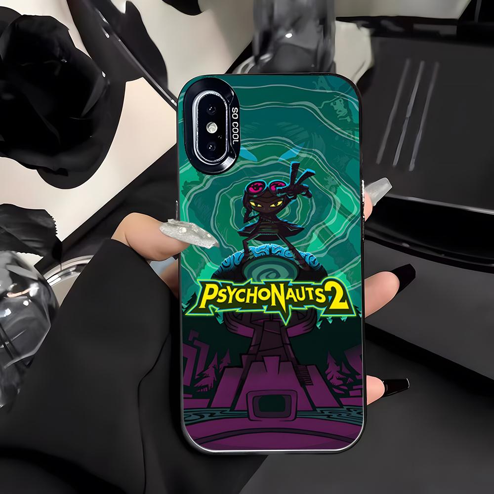 Чехол для телефона P-Psychonauts-S для iPhone 17 Air 16 E 15 14 Plus 13 12 11 Pro Max Цветной Серебристый Чехол