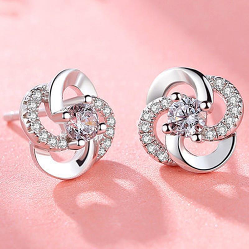 925 Silver Star Stud Earrings AAA Zircon High Quality For Women Earring Wedding Fashion Jewelry Accessories Party Gift