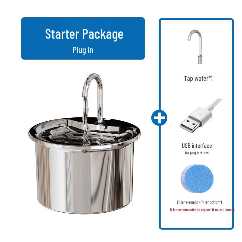 Smart Stainless Steel Automatic Cat Water Fountain with Sensor