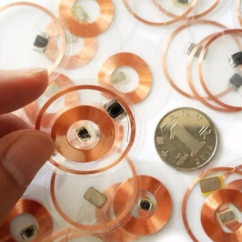 IC + ID Dual-chip 125 kHz 13.56 MHz RFID Frequency T5577 Rewritable UID Replaceable Recordable Transparent Keychain Card 5 pcs.