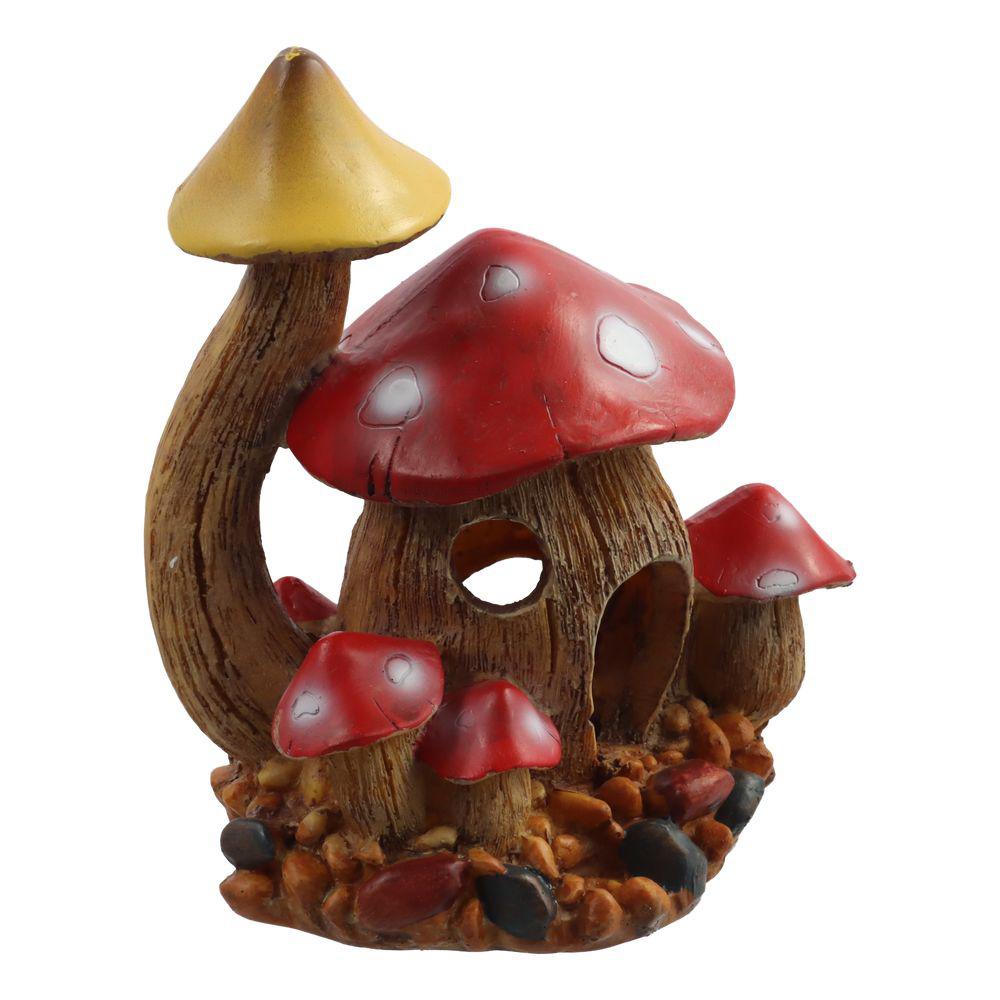 Многоцветный Грибной Домик Аквариумные Декорации Смола Аквариумная Декорация Смола Ракушечный Домик