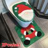 2PC/Set Santa Toilet Seat Cover Christmas Decorations Rug Set Christmas Mats Creative Red Green Gift Multiple Options Available
