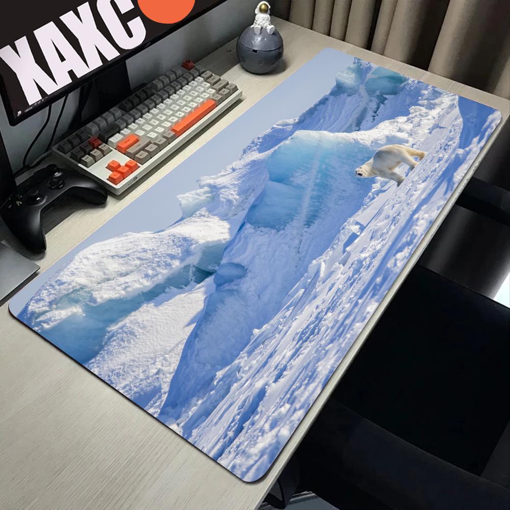 Polar Bear mousepad gamer cool new 80x40cm mouse pad large HD pattern notebook accessories laptop padmouse ergonomic mat