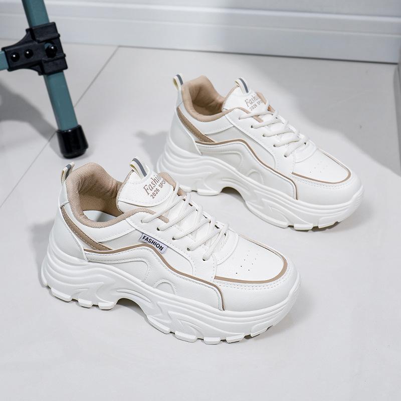 Платформа Папа Обувь Весна Новые Уличные Snap Студент Бег Кроссовки Высота Увеличивающие Досуг