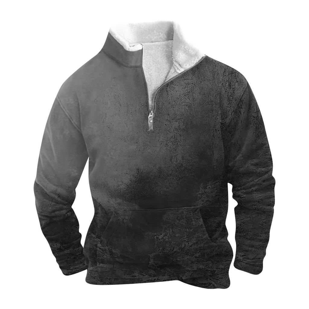 Весенне-осенняя мужская толстовка с воротником-стойкой на открытом воздухе, повседневные свитера, топы