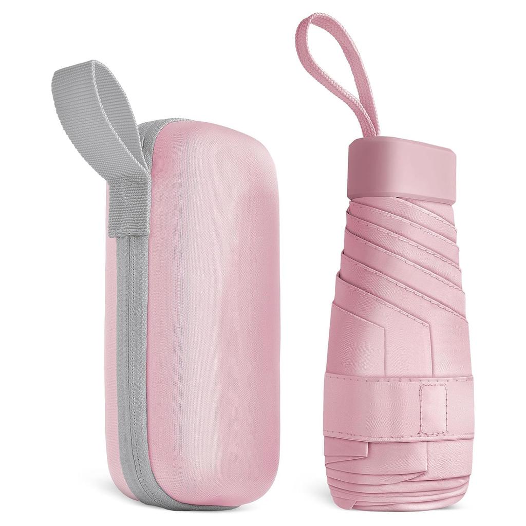 Мини складной зонт от солнца, портативные капсульные зонты от солнца с ящиком для хранения, наружные зонты от дождя для шопинга и путешествий