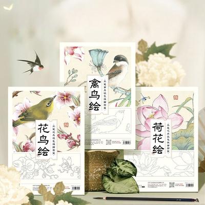 Введение в китайскую живопись Белая линия рисунка Эскиз, Тщательный рисунок Рукописная копия Живопись Раскрашивание Бумага для рисования