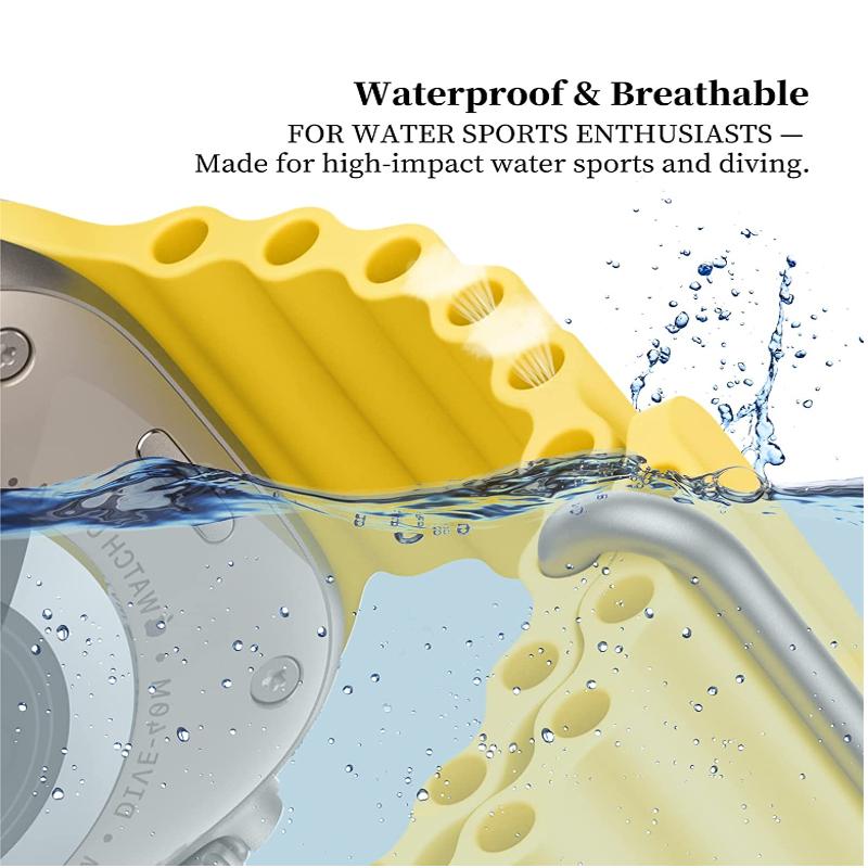 Ocean Strap for Apple Watch Band 49mm 44mm 40mm 45mm 41mm 42mm 38mm 40 44 45 Mm Silicone Bracelet IWatch Series 7 6 3 SE Ultra 8