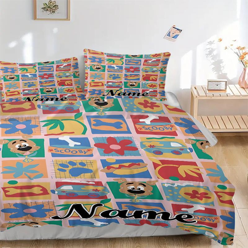 Custom Textile Tom Jerry Bedding 3 Piece Set HD Print Duvet Cover Pillowcases for Teens Adult Bedroom Decoration