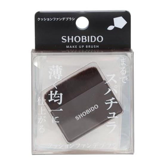 Кисть-спонж для тонального крема Shobido Keshido SPV71737 в прозрачном футляре, как шпатель.