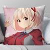 Аниме Chisato Nishikigi Lycoris Recoil Наволочка Квадратная Подушка Спальня Диван Досуг Комфорт Гостиная Домашнее Украшение 40X40