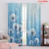 2pcs,2D Plane Printing Curtain Popular Dandelion Dreams Versatile Durable Polyester (without Rod) Art Deco Festive for Room,