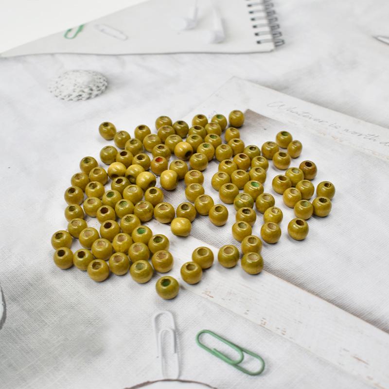 Деревянные бусины ручной работы из клена с большим отверстием 10 мм - Бочкообразные бусины в коричневых тонах для изготовления украшений своими руками