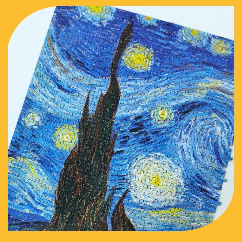 Puzzle 1000 Pieces Paper Educational Creative Toys Decompression Boys and Girls Art Oil Painting World Famous Painting Gift Assembly HH-66