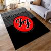 "Foo Fighters Red Circle Logo Rug - Non-slip rug suitable for living room and bedroom sofas"