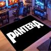 Pantera White Letter Black Background Print Area Rug Heavy Metal Rock Non Slip Living Room Floor Mat Music Fan Home Decor Rug