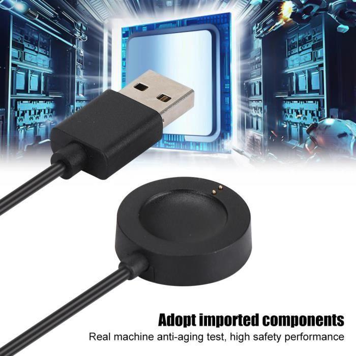 USB Charging Cable for Fossil Watch - QIILU - Black - High Efficiency