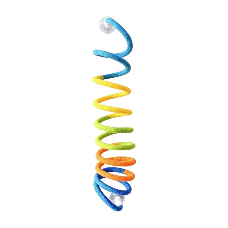 Suction Cup Mount Climbing Rope Accessory for Pet Habitats, Flexible Reptiles Cord with Colorful Finish for Movement, Rest Exercise and Interior