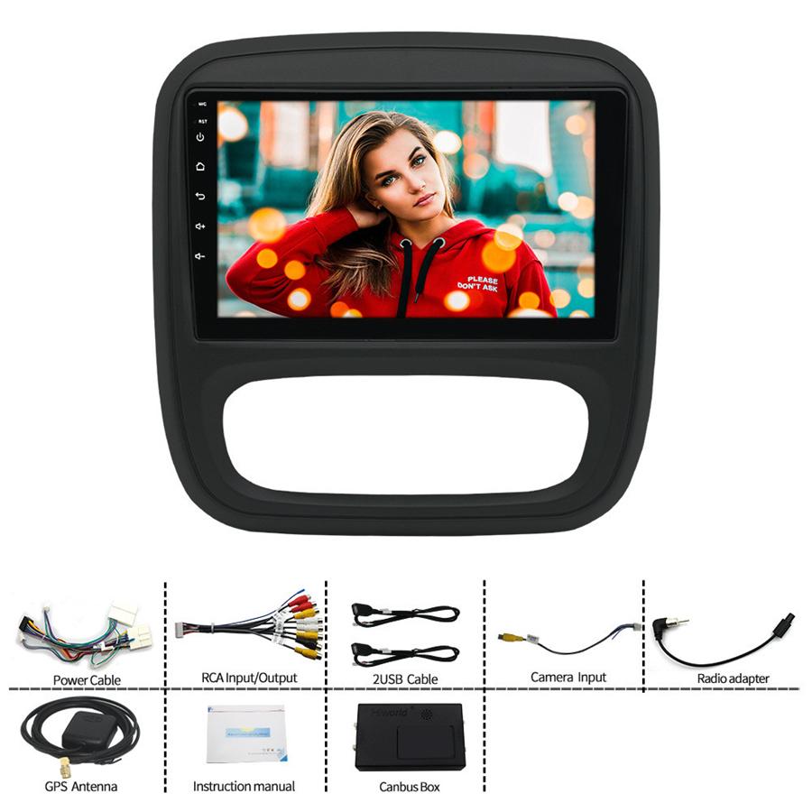 9" Android 11.0 Автомагнитола Радио Навигация GPS Для Renault Trafic 3 2014-2021 с Carplay
