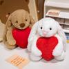 30 см Сердце Любви Заяц Мягкая Набивная Подушка Плюшевая Игрушка Животные Кролик Домашнее Украшение Подарки на День Святого Валентина Украшения на Пасху