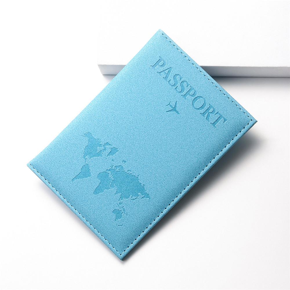 Women Men Passport Cover PU Travel ID Credit Card Holder Pouch Travel Accessory