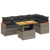 VidaXL Salon de Jardin avec Coussins 6 pcs, Canapés de Terrasse, Ensemble de Meubles de Patio, Mobilier d'Extérieur, Gris 3273069