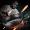 Thickened Chinese Wok Hand-forged Iron Wok Durable Cast Iron Pan for Gas Induction Cooker