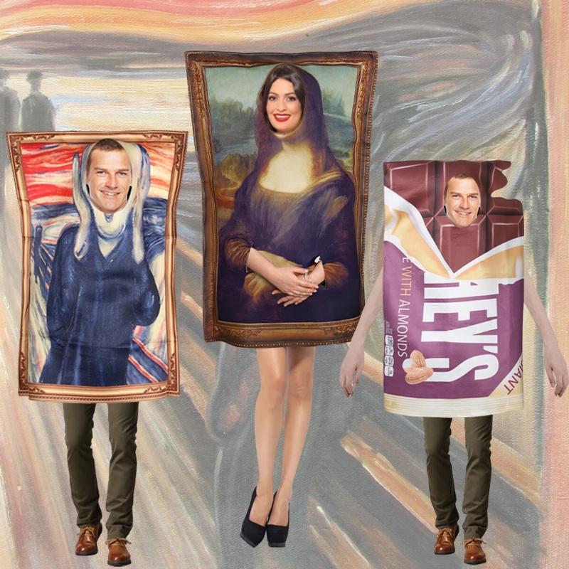 Косплей костюм «Крик» Мона Лиза Смешной Хэллоуин Карнавальная вечеринка Ролевая игра