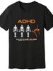 Adhd-Themed T-Shirt, Fun Men'S Short-Sleeve Print T-Shirt Series In Black