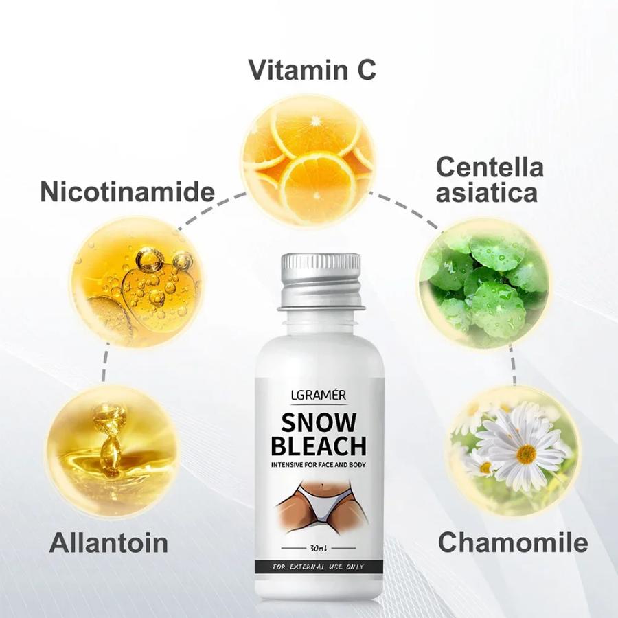 Отбеливающий отбеливающий крем для тела, осветляющий подмышки, локти, колени, удаление суставов, интимные части, темные пятна, отбеливающий крем с меланином, снег, 30 мл