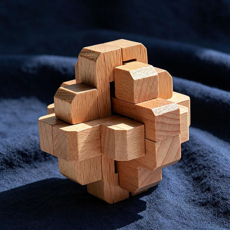 Luban Lock Hui Shou 3D Wooden Interlocking Brain Teaser Puzzles Adults Kids Very Difficult Iq Challenge Mind Educational Toys