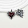 Gothic Thorn Heart Pendant Necklace Charm Alloy Accessories Halloween Jewelry