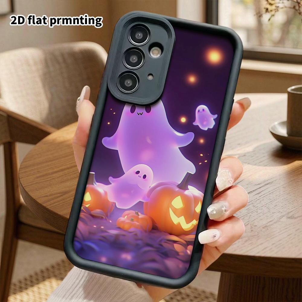 Phone Case: 2D Flat Samsung Galaxy A34 A35 M05 M06 S20 S22 S21 FE Plus 5G Gradient Protective Case, Ghost Pumpkin, Christmas and Halloween Gift