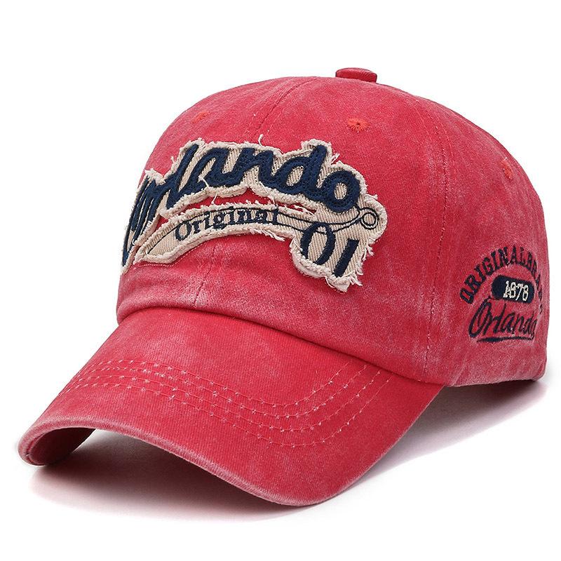 Spring And Autumn Vintage Versatile Washed Soft Top Baseball Cap Children'S Letter Embroidered Men'S Cap