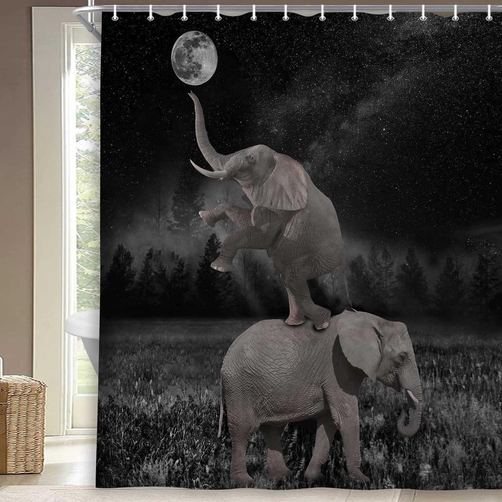 Занавеска для душа с кошкой Крутой кот Динозавр Японская волна Декорация Тканевая занавеска для ванной Детская Деревенская Деревянная Фермерский дом Занавеска для душа