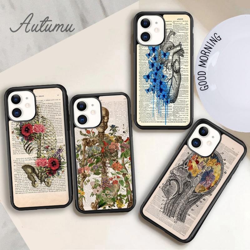 Чехол для телефона с анатомией человека для iPhone 11, 12, 13, 14 Pro Max mini X XR XS SE 2020 5, 6S, 7, 8 Plus, Samsung Galaxy S21 S22, чехол