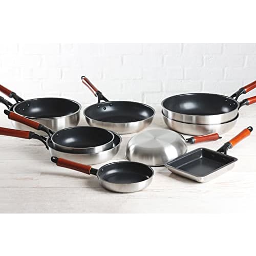 Сковорода Pearl Metal, 16 см, подходит для индукционных плит, двухслойная сталь с алмазным покрытием, легкая и прочная, быстрое приготовление, HB-6741