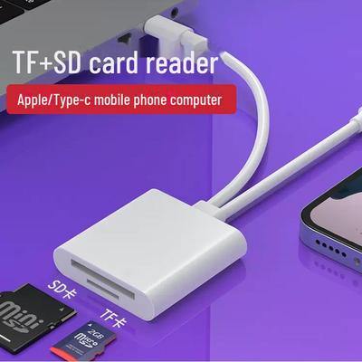 Высокоскоростной многофункциональный картридер Type-C для карт памяти SD/TF, совместимый с устройствами Apple