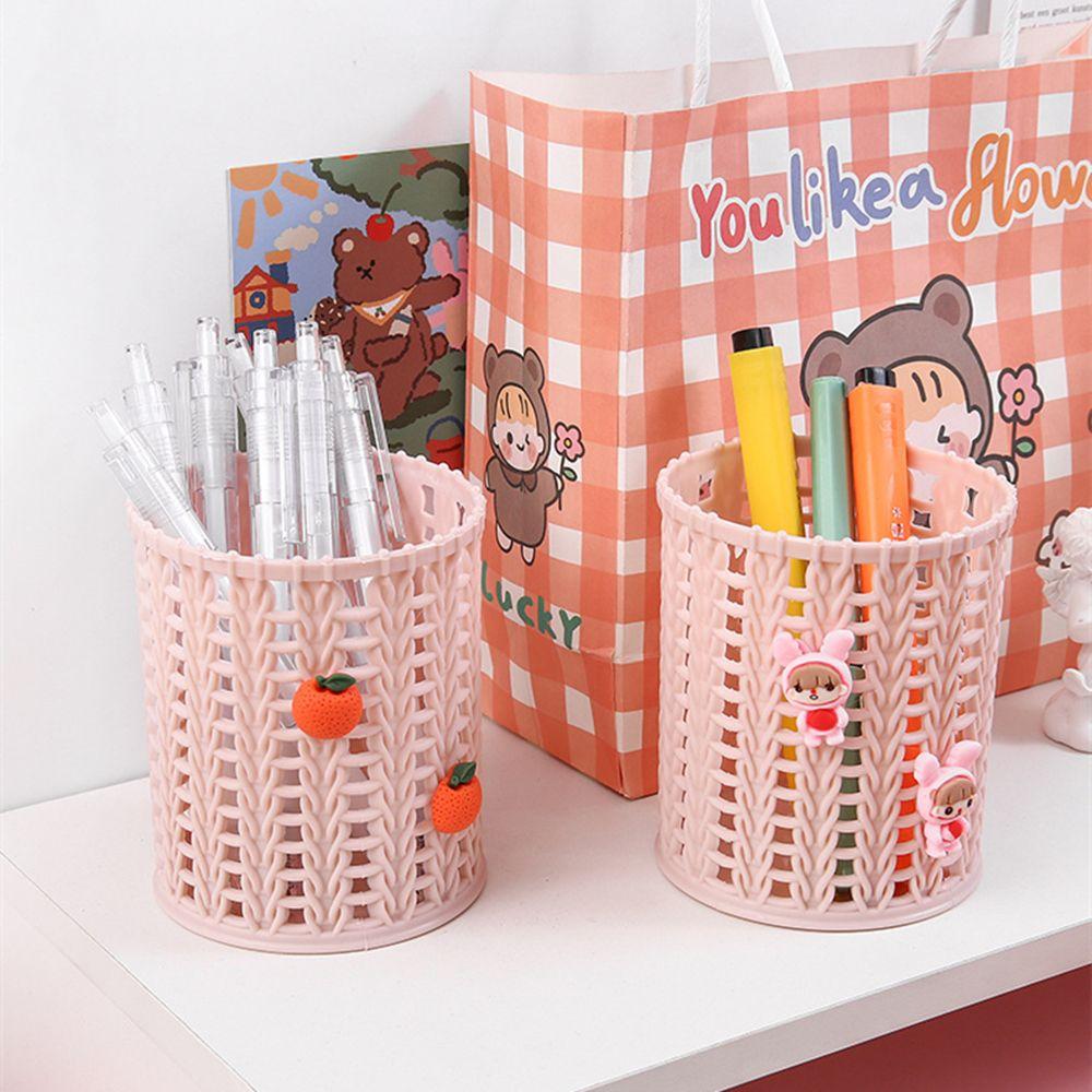 New Cartoon Student Stationery Desktop Organize Storage Tool Pen Holder Makeup Brush Storage