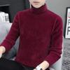 Thickened Sweatwear Mens Anti-pilling High Quality Knitted Turtleneck Sweater Slim Fit Long Sleeve Pullover Solid Color Trend Men Clothing