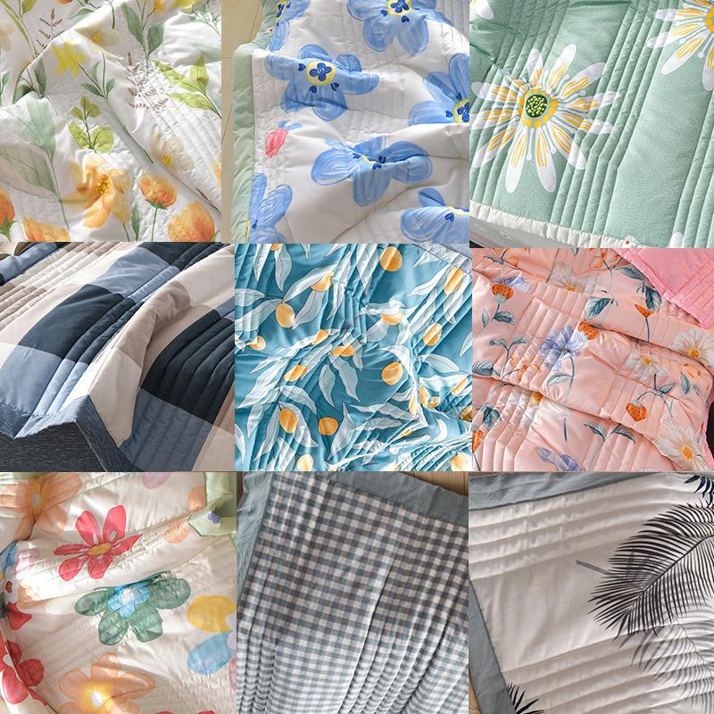 Летнее одеяло для общежития 2025 года, моющееся хлопковое одеяло для студентов и детей – легкое для кондиционирования воздуха