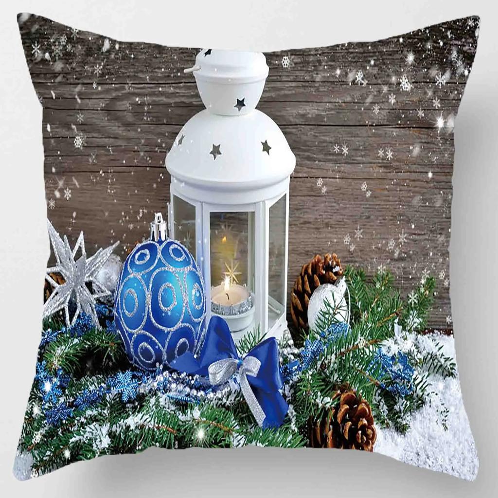 Christmas Themed Pillowcases Car Accessories Office Santa Claus Living Room Sofa Home Pillowcases