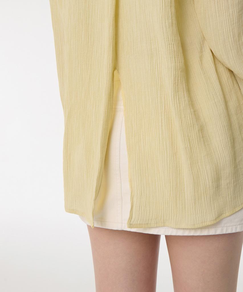 MUSINSA STANDARD WOMAN Women'S Oversized Sheer Crinkle Shirt [Butter]