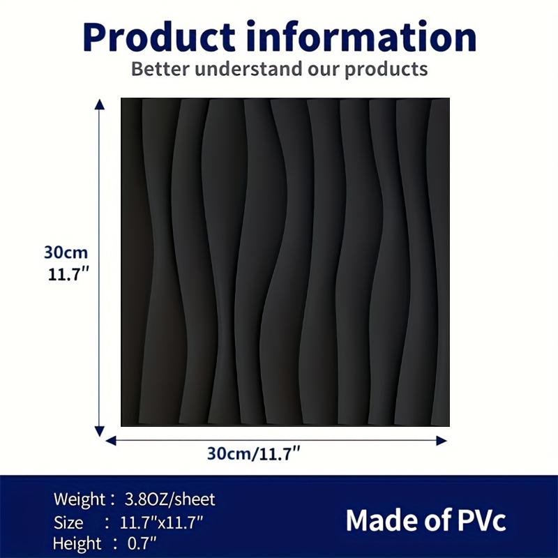 12 шт. 30x30 см 3D текстурированные ПВХ стеновые панели водонепроницаемые панели для кухни гостиной ванной комнаты коридора офиса дома общежития декор